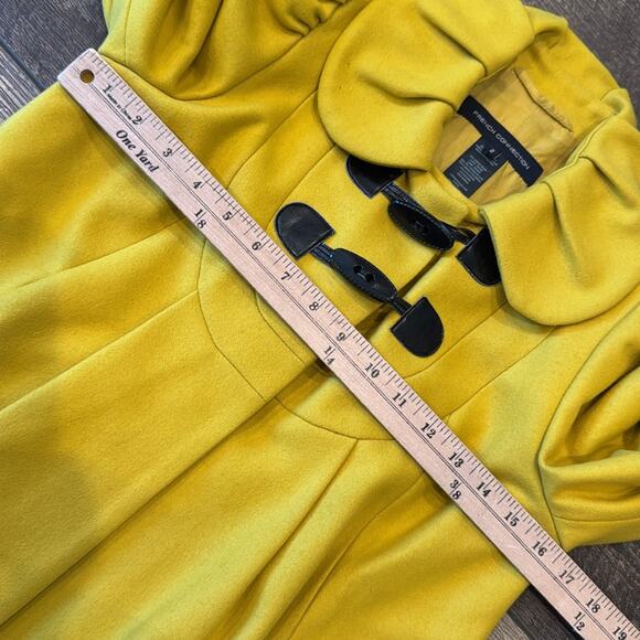 French Connection Dijonnaise Wool-Cashmere Kinickie Toggle Swing Coat Size 2 - Picture 5 of 9
